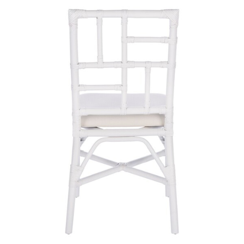 Christine White Bamboo Chippendale Accent Chair - The Mayfair Hall