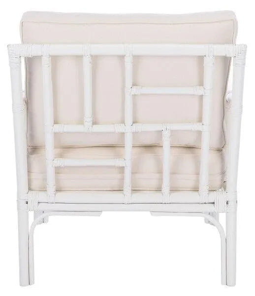 Safavieh Kazumi White Bamboo Chippendale Accent Chair