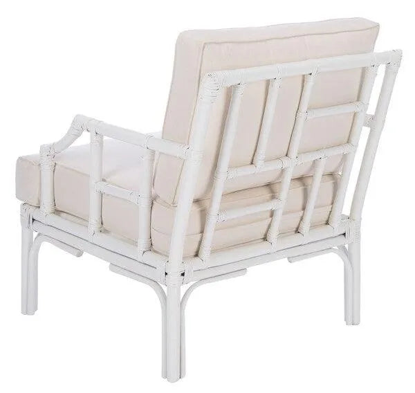 Safavieh Kazumi White Bamboo Chippendale Accent Chair