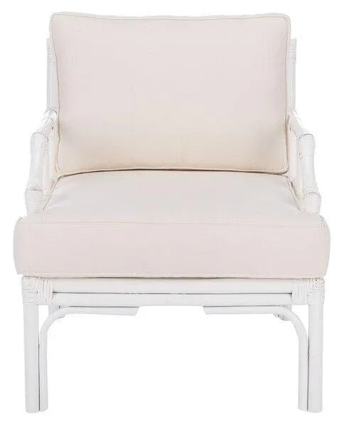 Safavieh Kazumi White Bamboo Chippendale Accent Chair