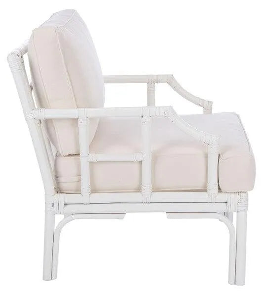Safavieh Kazumi White Bamboo Chippendale Accent Chair