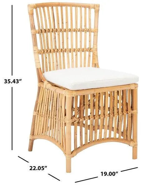 Safavieh Erika Natural Rattan Accent Chair (Set of 2)