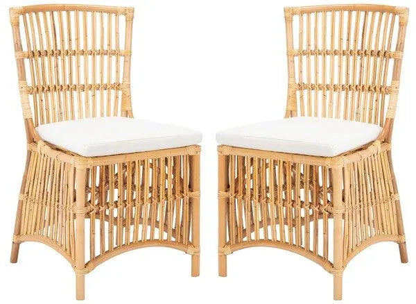 Safavieh Erika Natural Rattan Accent Chair (Set of 2)