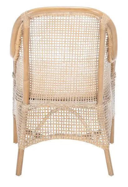 Safavieh Charlie Grey White Wash Rattan Accent Chair