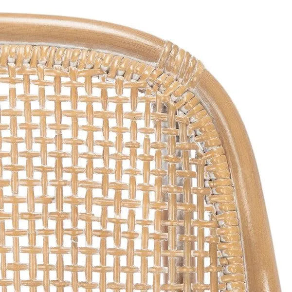 Safavieh Charlie Grey White Wash Rattan Accent Chair