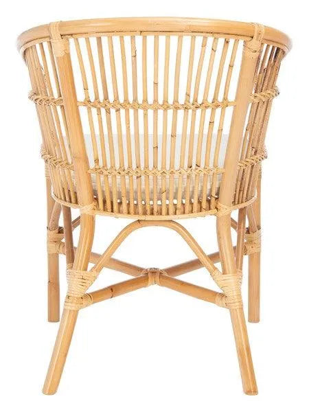 Olivia Natural Rattan Barrel Accent Chair - The Mayfair Hall