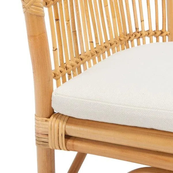 Olivia Natural Rattan Barrel Accent Chair - The Mayfair Hall