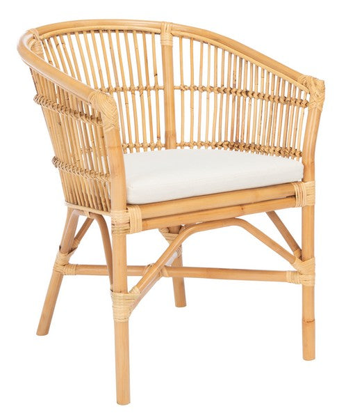 Olivia Natural Rattan Barrel Accent Chair - The Mayfair Hall