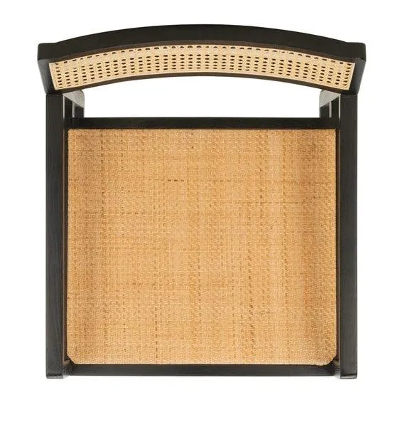 Black-Natural Cane Accent Chair - The Mayfair Hall