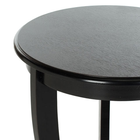 Distressed Black Pedestal Side Table - The Mayfair Hall