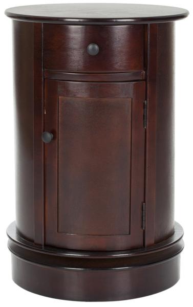 Dark Cherry Finished Swivel Accent Table - The Mayfair Hall
