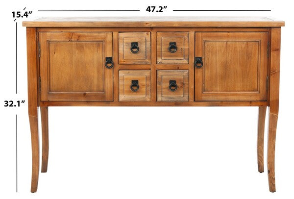 Dolan French Country Brown Pine Sideboard - The Mayfair Hall