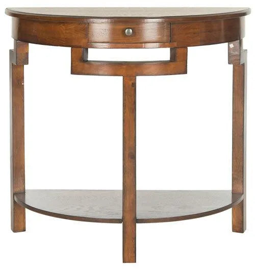 Liana Brown Demilune Console Table - The Mayfair Hall