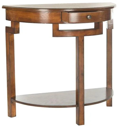 Liana Brown Demilune Console Table - The Mayfair Hall