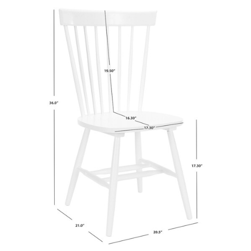 Parker White Spindle Dining Chair (Set of 2) - The Mayfair Hall
