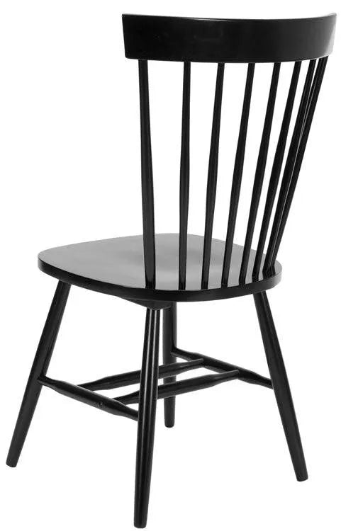 17" H Spindle Dining Chair in Sleek Black Finish ( Set Of 2) - The Mayfair Hall