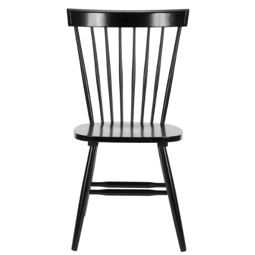 17" H Spindle Dining Chair in Sleek Black Finish ( Set Of 2) - The Mayfair Hall