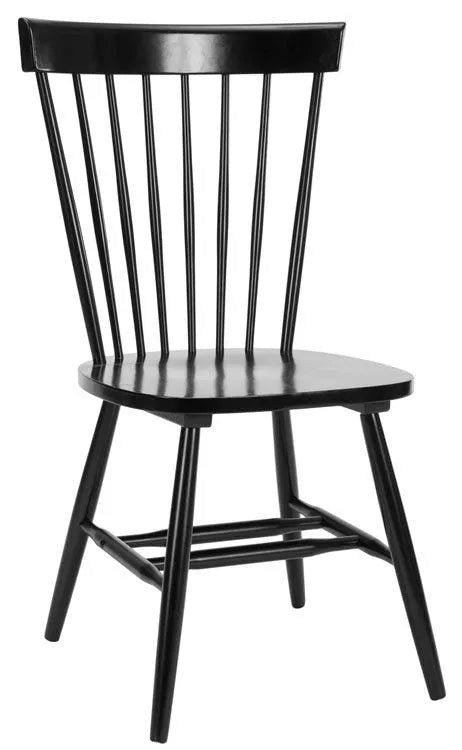 17" H Spindle Dining Chair in Sleek Black Finish ( Set Of 2) - The Mayfair Hall