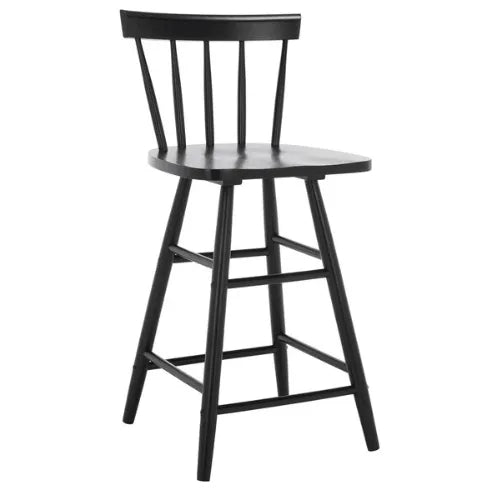 Tally Black Windsor Counter Stool - The Mayfair Hall