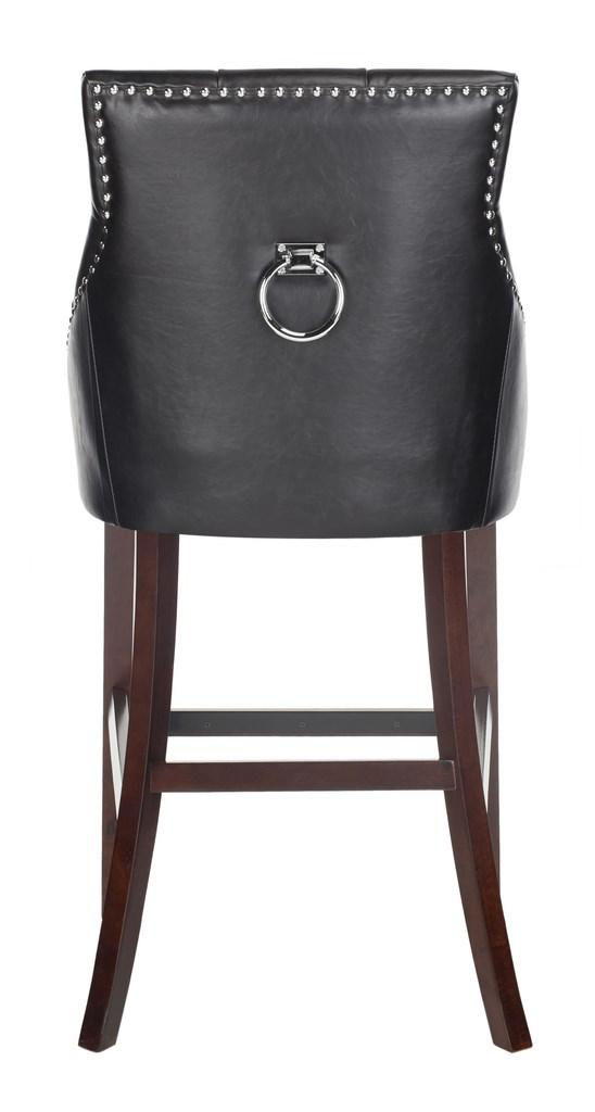 Black Tufted Wing Back Bar Stool (Set of 2) - The Mayfair Hall