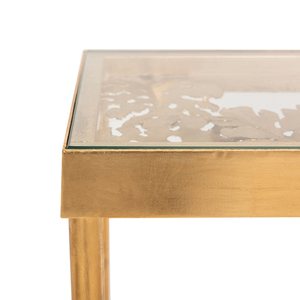 Gold Palm Leaf Console Table - The Mayfair Hall