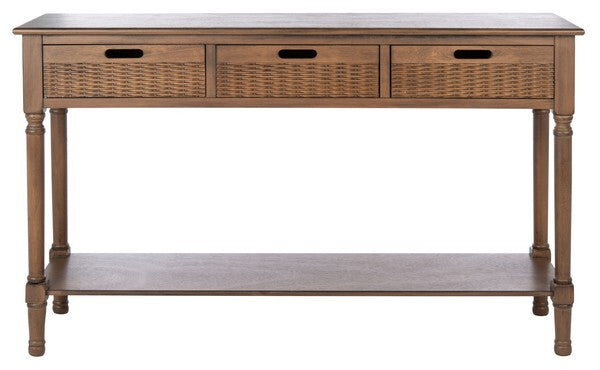 3 Drawer Brown Console - The Mayfair Hall
