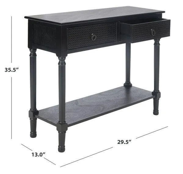 Haines Black Console Table - The Mayfair Hall