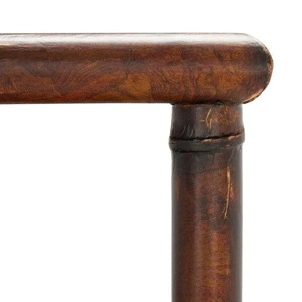 Safavieh Tudor Brown-Gold Chinoiserie Bamboo Console Table