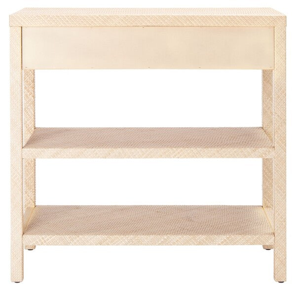 Apis Natural-Gold Raffia Console Table - The Mayfair Hall