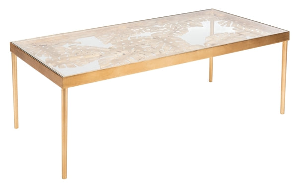 Gold Palm Leaf Coffee Table - The Mayfair Hall