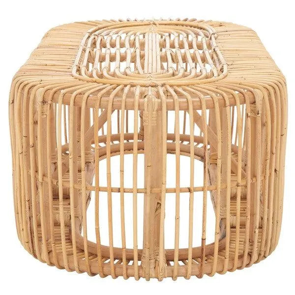 Jabez Natural Oval Rattan Coffee Table - The Mayfair Hall