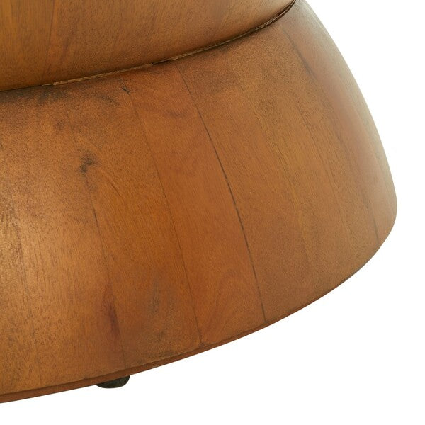 Alecto Natural Sculptural Round Coffee Table - The Mayfair Hall