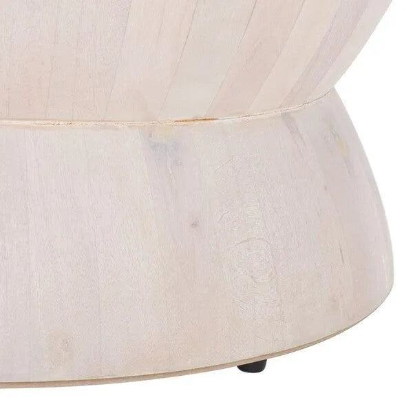 Safavieh Alecto Wood Coffee Table in White Wash with a Cinched Hourglass Design