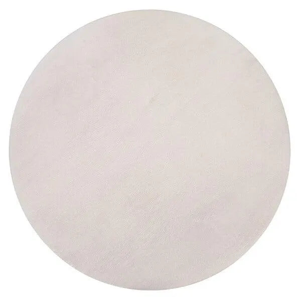 Alecto Whitewashed Architectural Round Coffee Table - The Mayfair Hall