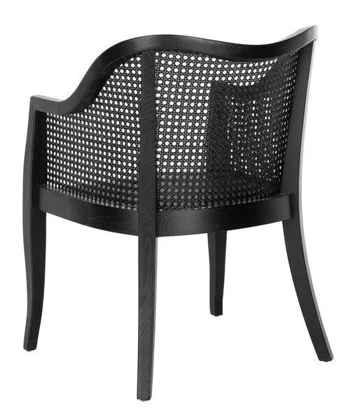 Maika Black Cane Contemporary Dining Chair - The Mayfair Hall