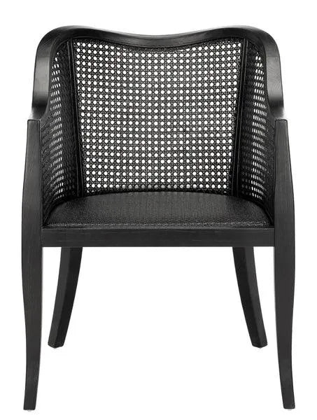 Maika Black Cane Contemporary Dining Chair - The Mayfair Hall