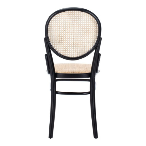 Black-Natural Cane Dining Chair (Set of 2) - The Mayfair Hall