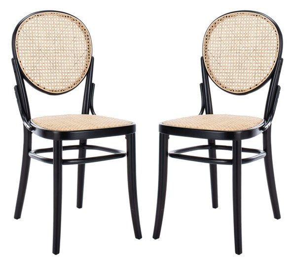 Sonia Cane Black Dining Chair (Set of 2) - The Mayfair Hall