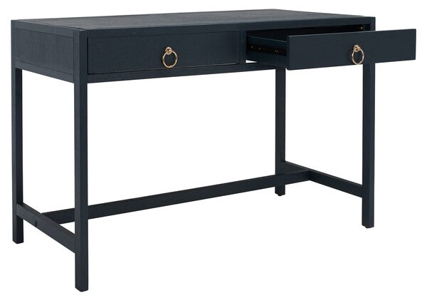 2 Drawer Desk in Navy Finish - The Mayfair Hall