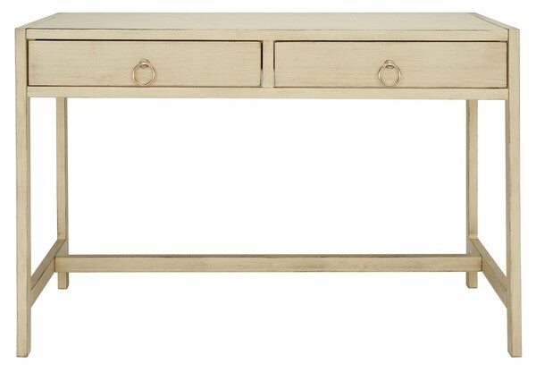 2 Drawer Desk in Antique White - The Mayfair Hall