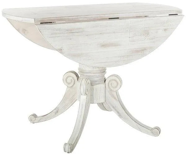 Antique White Drop Leaf Dining Table - The Mayfair Hall