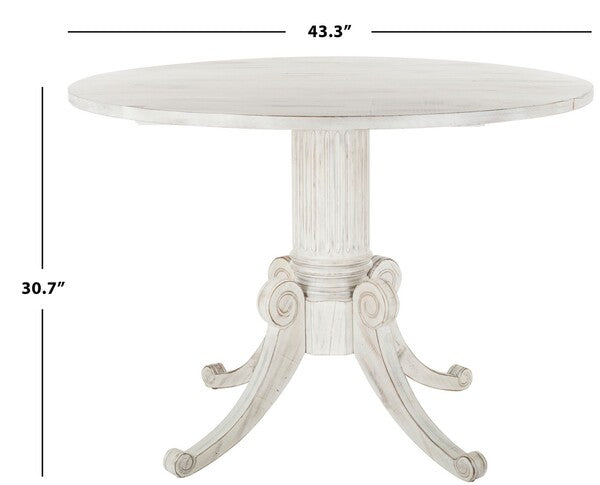 Forest Antique White Drop Leaf Dining Table - The Mayfair Hall