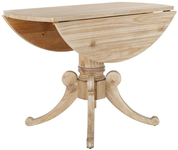 Rustic Natural Drop Leaf Dining Table - The Mayfair Hall