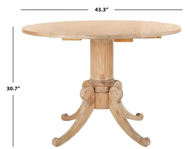 Rustic Natural Drop Leaf Dining Table - The Mayfair Hall