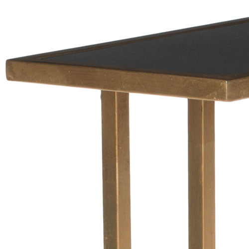 Greek Inspired Gold Leaf Accent Table - The Mayfair Hall