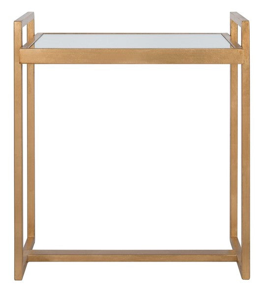 Gold Mirror Top Gold Accent Table - The Mayfair Hall