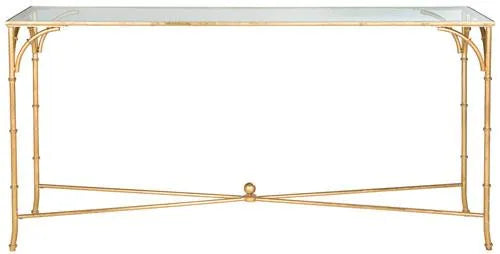 Safavieh Maurice Gold Bamboo Ironwork Console Table