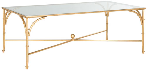Maurice Gold Faux Bamboo Coffee Table - The Mayfair Hall