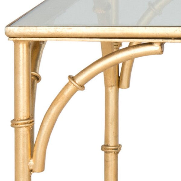 Maurice Gold Faux Bamboo Coffee Table - The Mayfair Hall