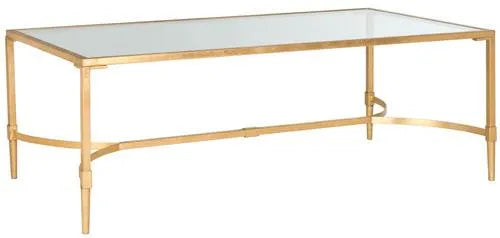 Lacquer Finished Coffee Table With Tampered Glass Top - The Mayfair Hall